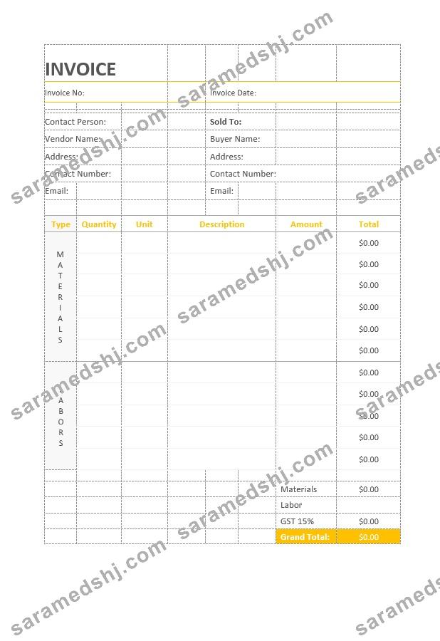 Painting Invoice Template